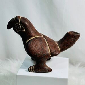 Unique Vintage Ceramic Parrot Figurine Sculpture Folk Art‎ Made in Mexico